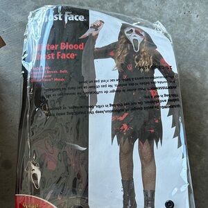 Spirit Ghost Face Costume with Red and Black